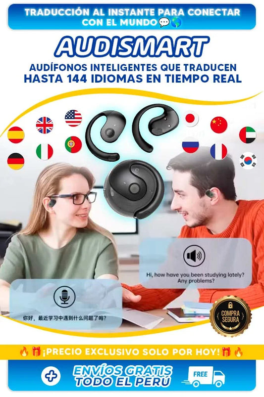 AUDISMART® - AUDIFONOS INTELIGENTES DE TRADUCCION AL INSTANTE